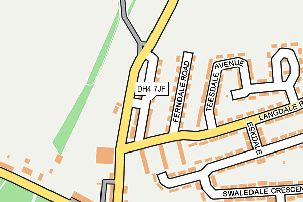 DH4 7JF map - OS OpenMap – Local (Ordnance Survey)