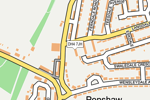 DH4 7JH map - OS OpenMap – Local (Ordnance Survey)