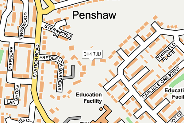 DH4 7JU map - OS OpenMap – Local (Ordnance Survey)