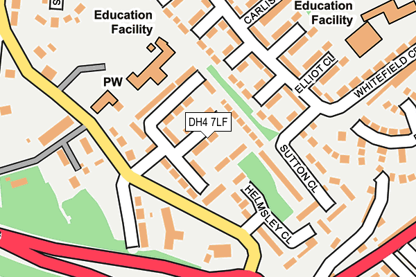 DH4 7LF map - OS OpenMap – Local (Ordnance Survey)