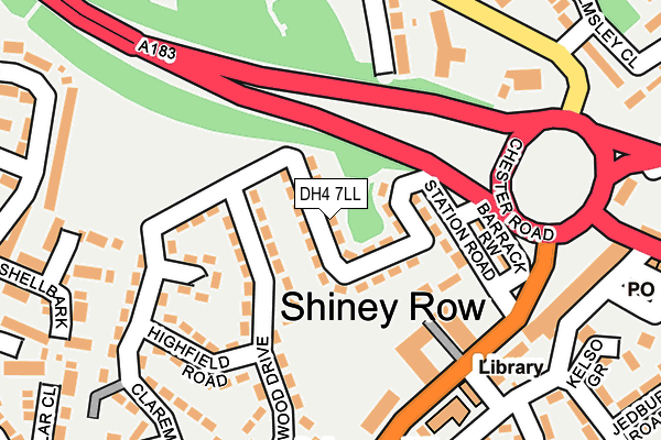 DH4 7LL map - OS OpenMap – Local (Ordnance Survey)