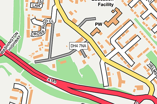 DH4 7NA map - OS OpenMap – Local (Ordnance Survey)