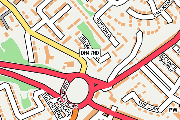 DH4 7ND map - OS OpenMap – Local (Ordnance Survey)