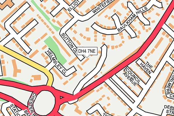 DH4 7NE map - OS OpenMap – Local (Ordnance Survey)