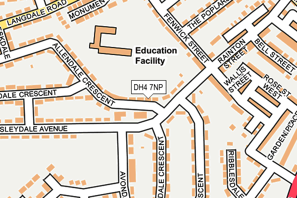 DH4 7NP map - OS OpenMap – Local (Ordnance Survey)