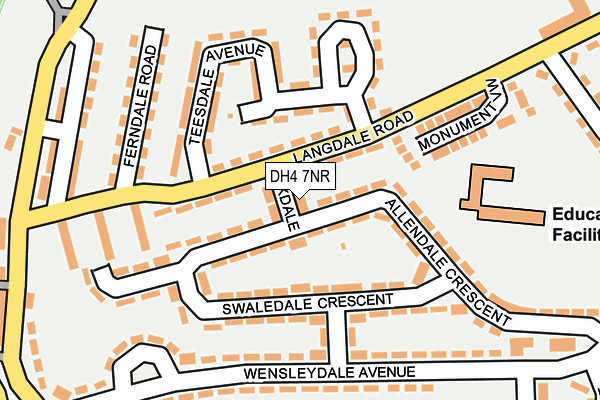 DH4 7NR map - OS OpenMap – Local (Ordnance Survey)