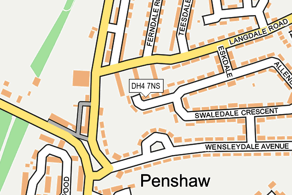 DH4 7NS map - OS OpenMap – Local (Ordnance Survey)