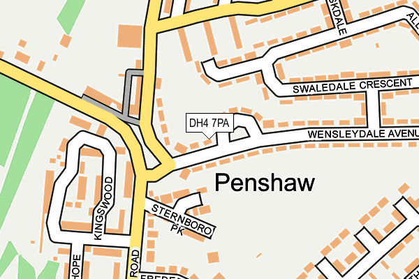 DH4 7PA map - OS OpenMap – Local (Ordnance Survey)