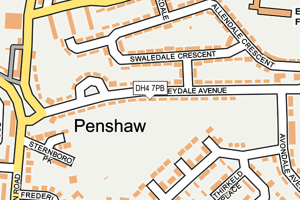 DH4 7PB map - OS OpenMap – Local (Ordnance Survey)