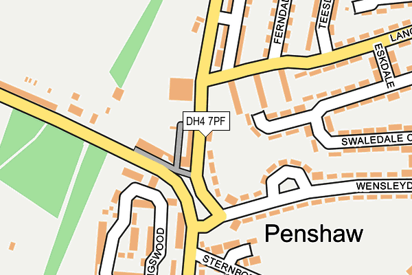 DH4 7PF map - OS OpenMap – Local (Ordnance Survey)