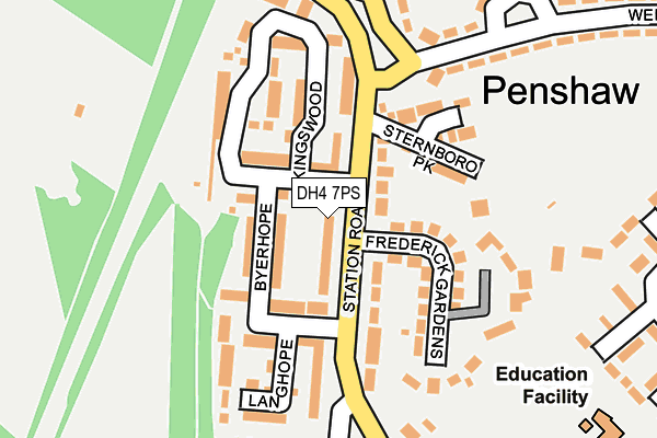 DH4 7PS map - OS OpenMap – Local (Ordnance Survey)