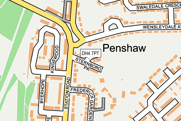 DH4 7PT map - OS OpenMap – Local (Ordnance Survey)