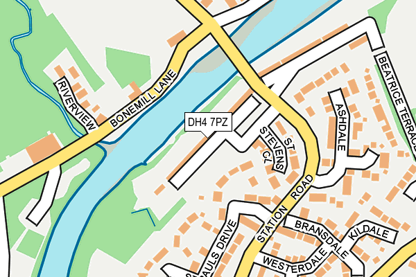 DH4 7PZ map - OS OpenMap – Local (Ordnance Survey)