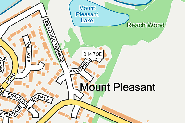 DH4 7QE map - OS OpenMap – Local (Ordnance Survey)