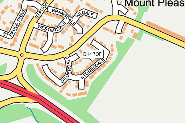 DH4 7QF map - OS OpenMap – Local (Ordnance Survey)