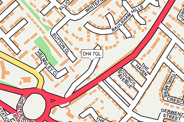 DH4 7QL map - OS OpenMap – Local (Ordnance Survey)