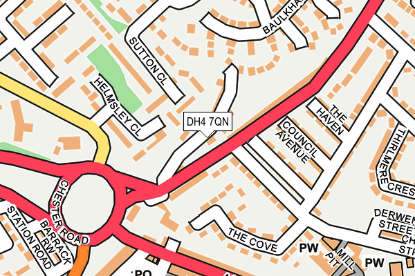 DH4 7QN map - OS OpenMap – Local (Ordnance Survey)