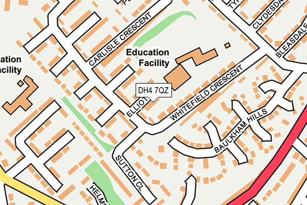 DH4 7QZ map - OS OpenMap – Local (Ordnance Survey)