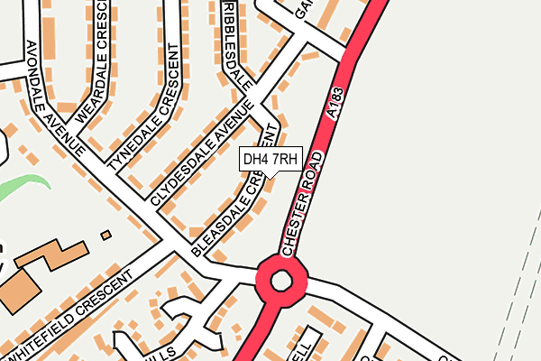 DH4 7RH map - OS OpenMap – Local (Ordnance Survey)