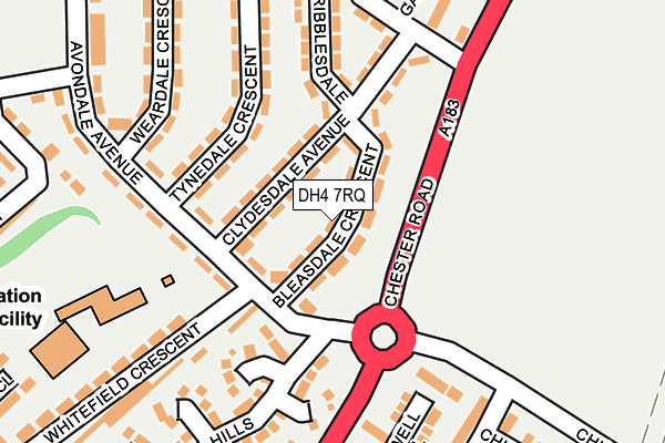 DH4 7RQ map - OS OpenMap – Local (Ordnance Survey)