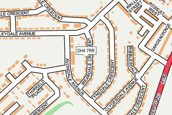 DH4 7RR map - OS OpenMap – Local (Ordnance Survey)