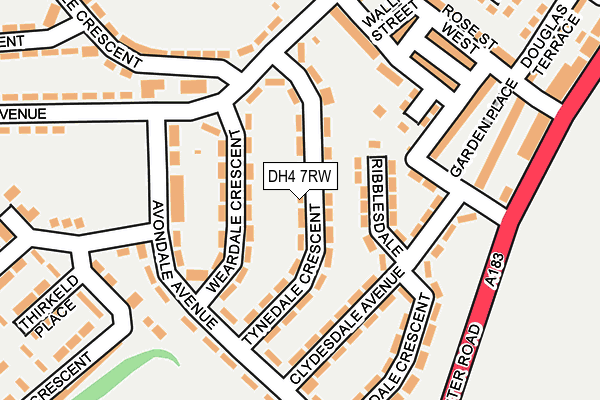 DH4 7RW map - OS OpenMap – Local (Ordnance Survey)