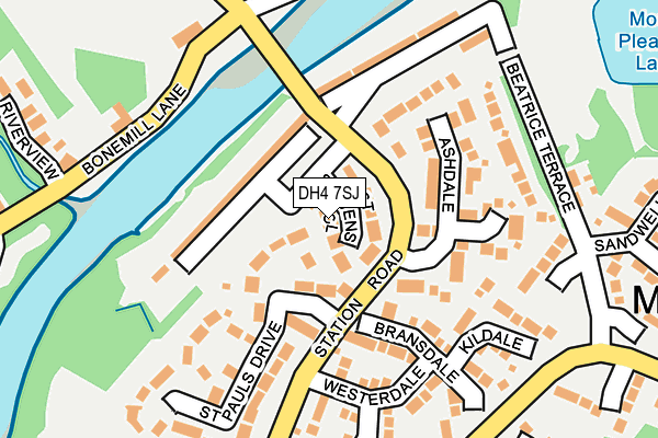 DH4 7SJ map - OS OpenMap – Local (Ordnance Survey)
