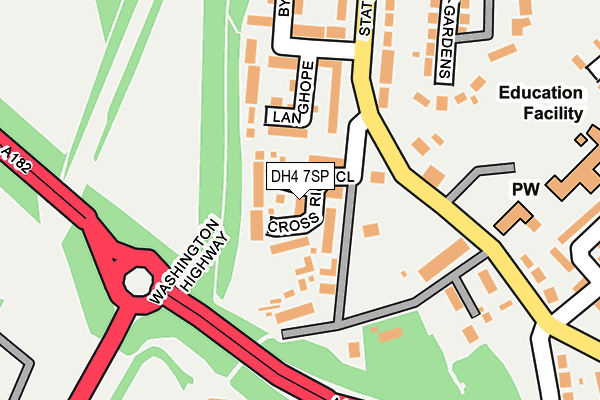 DH4 7SP map - OS OpenMap – Local (Ordnance Survey)