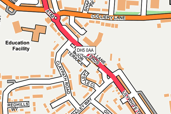 DH5 0AA map - OS OpenMap – Local (Ordnance Survey)