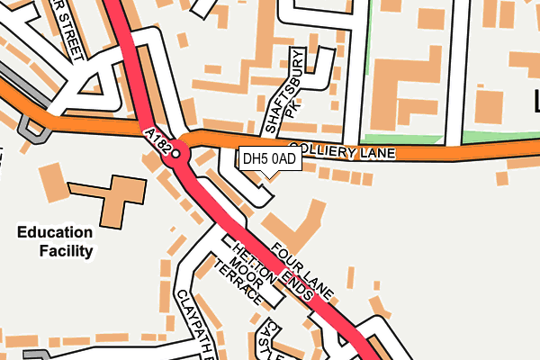 DH5 0AD map - OS OpenMap – Local (Ordnance Survey)