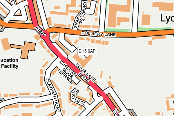 DH5 0AF map - OS OpenMap – Local (Ordnance Survey)