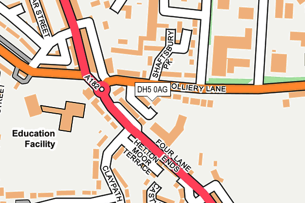 DH5 0AG map - OS OpenMap – Local (Ordnance Survey)