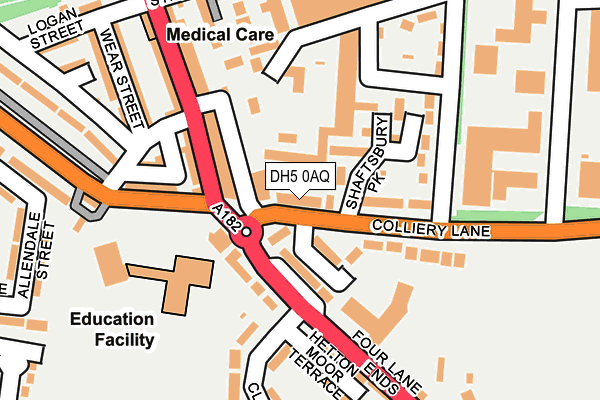 DH5 0AQ map - OS OpenMap – Local (Ordnance Survey)