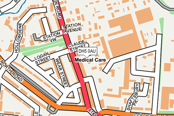 DH5 0AU map - OS OpenMap – Local (Ordnance Survey)