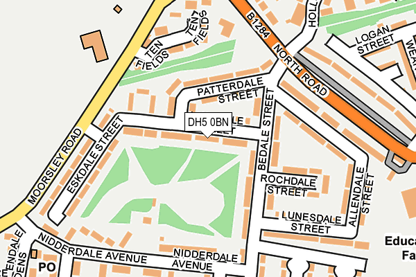 DH5 0BN map - OS OpenMap – Local (Ordnance Survey)