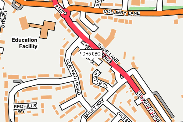 DH5 0BQ map - OS OpenMap – Local (Ordnance Survey)