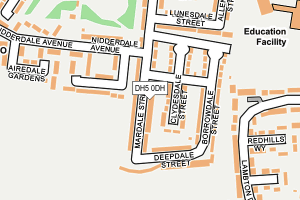 DH5 0DH map - OS OpenMap – Local (Ordnance Survey)