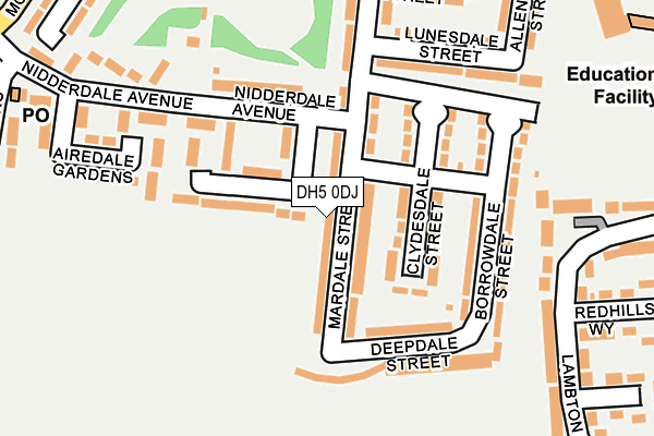 DH5 0DJ map - OS OpenMap – Local (Ordnance Survey)