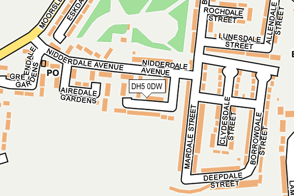 DH5 0DW map - OS OpenMap – Local (Ordnance Survey)