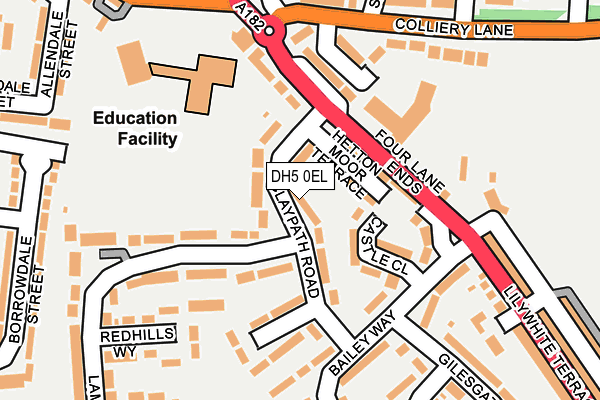 DH5 0EL map - OS OpenMap – Local (Ordnance Survey)