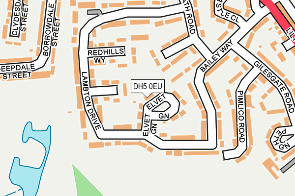 DH5 0EU map - OS OpenMap – Local (Ordnance Survey)