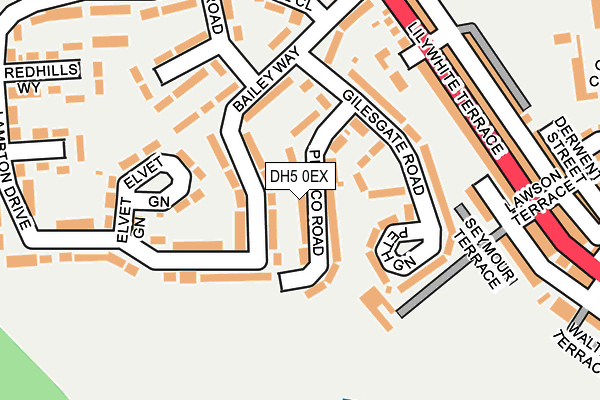 DH5 0EX map - OS OpenMap – Local (Ordnance Survey)