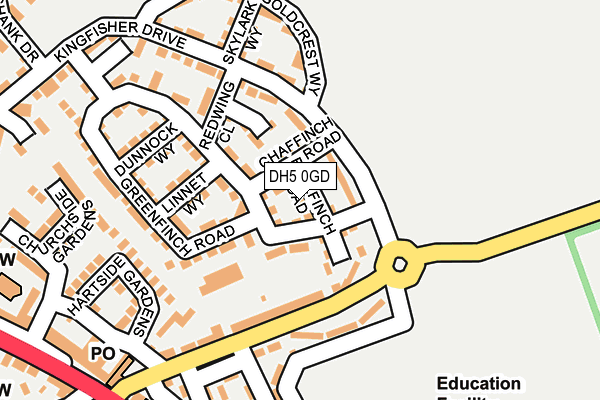 DH5 0GD map - OS OpenMap – Local (Ordnance Survey)