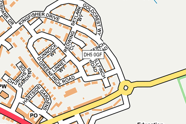 DH5 0GF map - OS OpenMap – Local (Ordnance Survey)