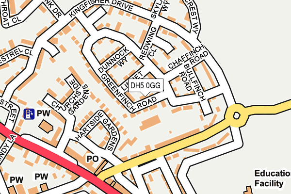 DH5 0GG map - OS OpenMap – Local (Ordnance Survey)