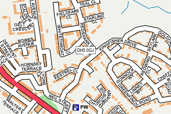 DH5 0GJ map - OS OpenMap – Local (Ordnance Survey)