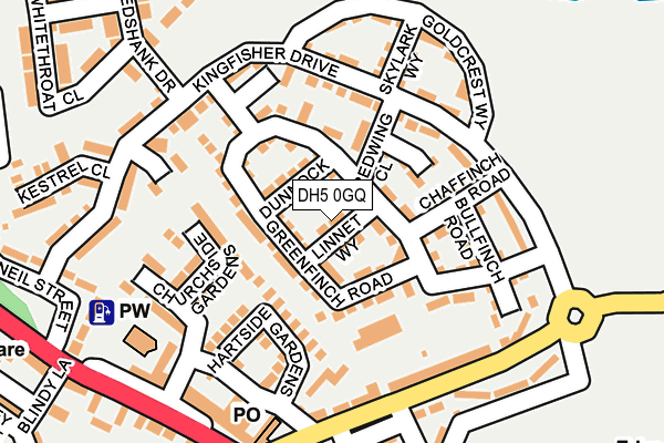 DH5 0GQ map - OS OpenMap – Local (Ordnance Survey)
