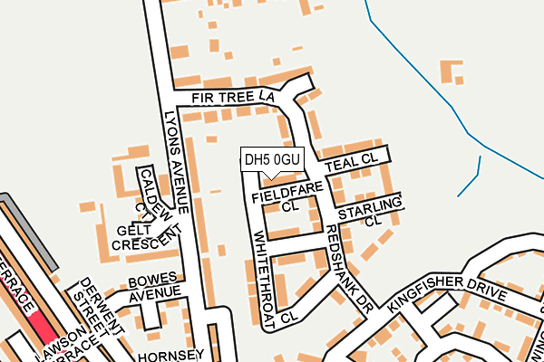 DH5 0GU map - OS OpenMap – Local (Ordnance Survey)