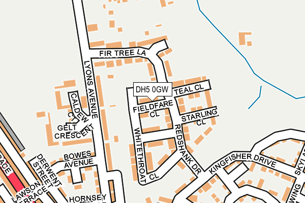 DH5 0GW map - OS OpenMap – Local (Ordnance Survey)