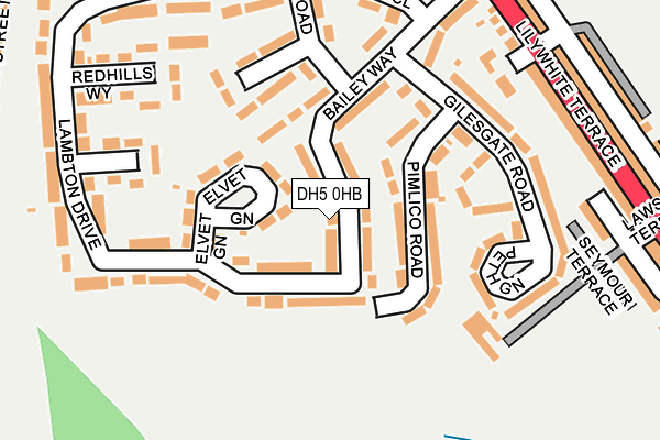 DH5 0HB map - OS OpenMap – Local (Ordnance Survey)